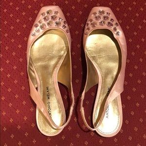 Antonio Melani sling back flats